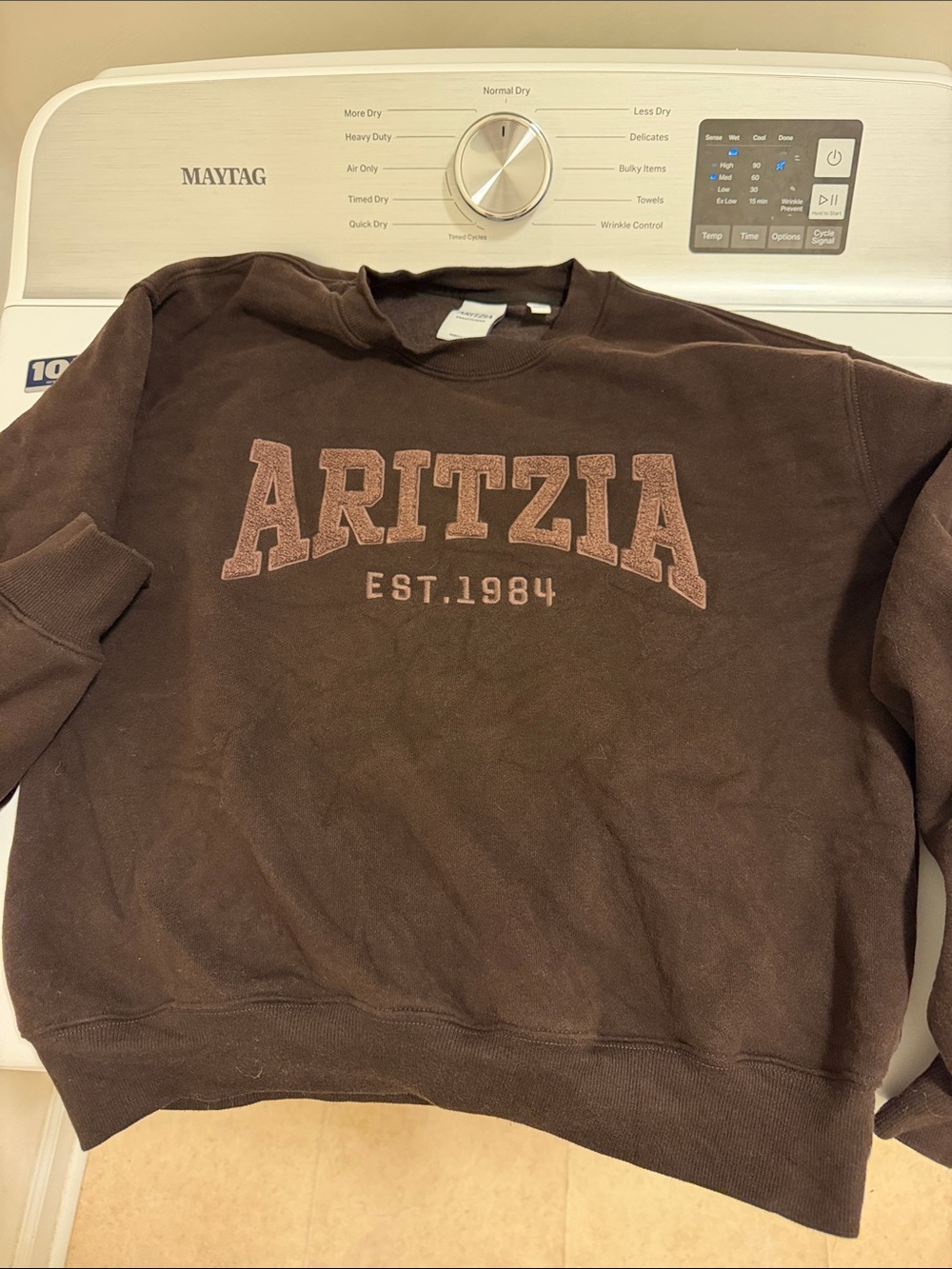 Aritzia Crewneck Sweatshirt with Tan Logo
